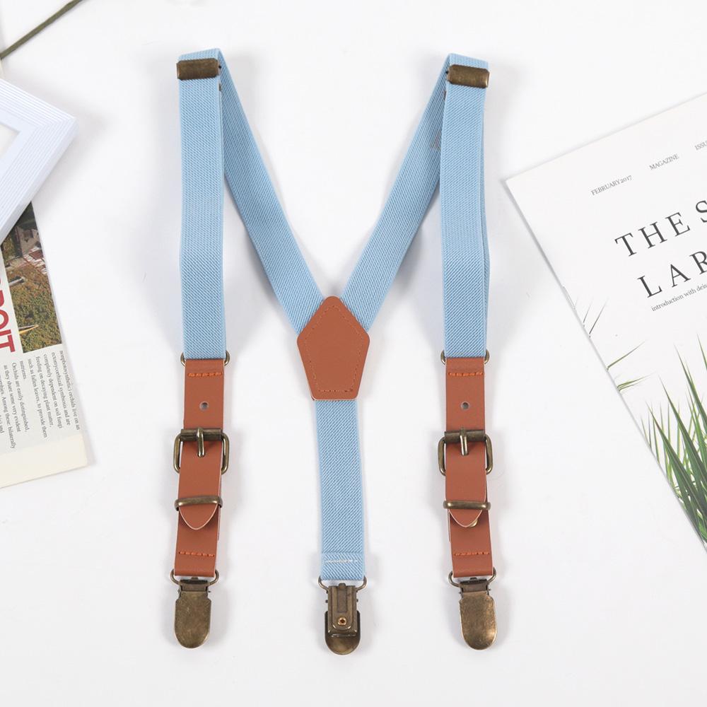 New Casual Kids Elastic Suspenders Children Boys Matching Tuxedo Suit Adjustable Y-Back Braces for Party Daily Accessories Gift