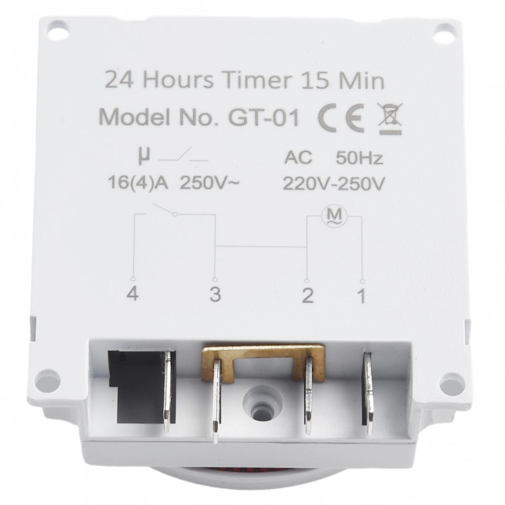 Interruptor Temporizador 24 Horas Multifuncional Mecánico Dispositivo de Temporización Industrial Panel
