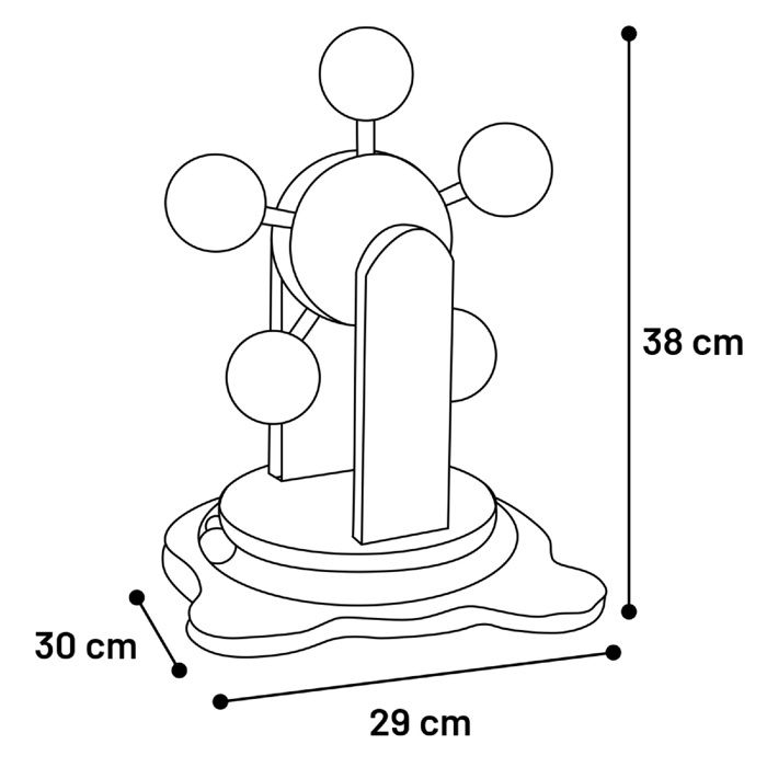 Jeu à griffer Chip Circuit avec balle 29 x 30 x 38 cm brun