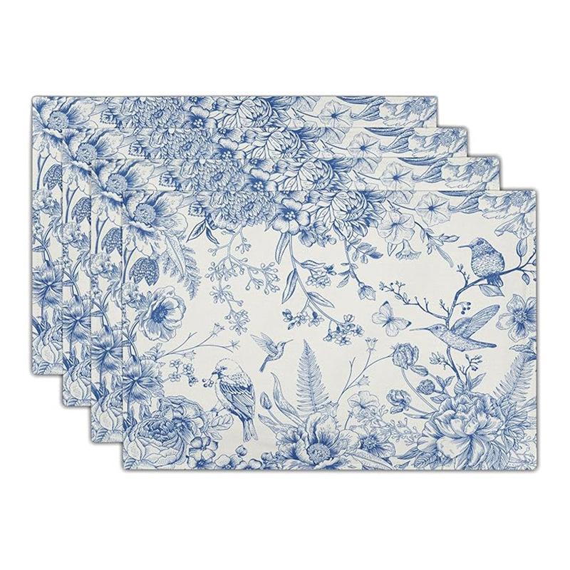 Linen Meal Mat for Spring and Summer, Sunflower Flowers Kitchen Decoration, Dining Table Insulation and Anti Fouling Mat