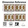 1/2/4/6/8pcs Christmas Whimsical Gingerbread and Bow Pattern Printed Placemats; Washable; Suitable for Kitchen Dining Table Decorative Mats; Adds