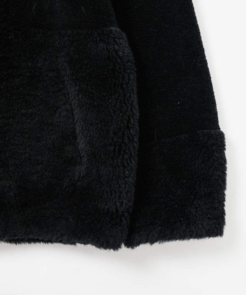 Leftseoul Real Lambskin Hooded Jacket [Black]
