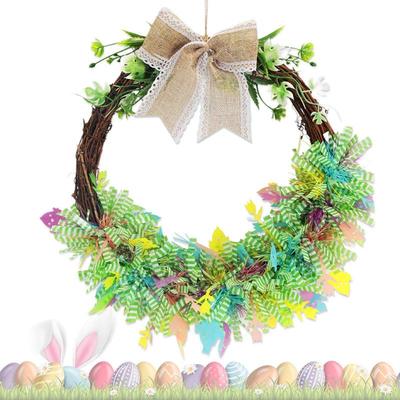 Spring Wreaths For Front Door 15 Inch Chick Lily Artificial Party Supplies Easter Indoor Wreaths Home Decorating For Home