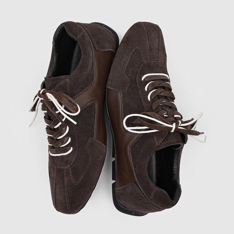 Lace-Up Commuter Comfortable Casual Shoes Retro Classic Flat-Bottomed Sneakers Men'S Forrest Gump Shoes Versatile Moral Training Shoes Men