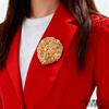 New Golden Lion Head Brooch Atmospheric Fashion Retro