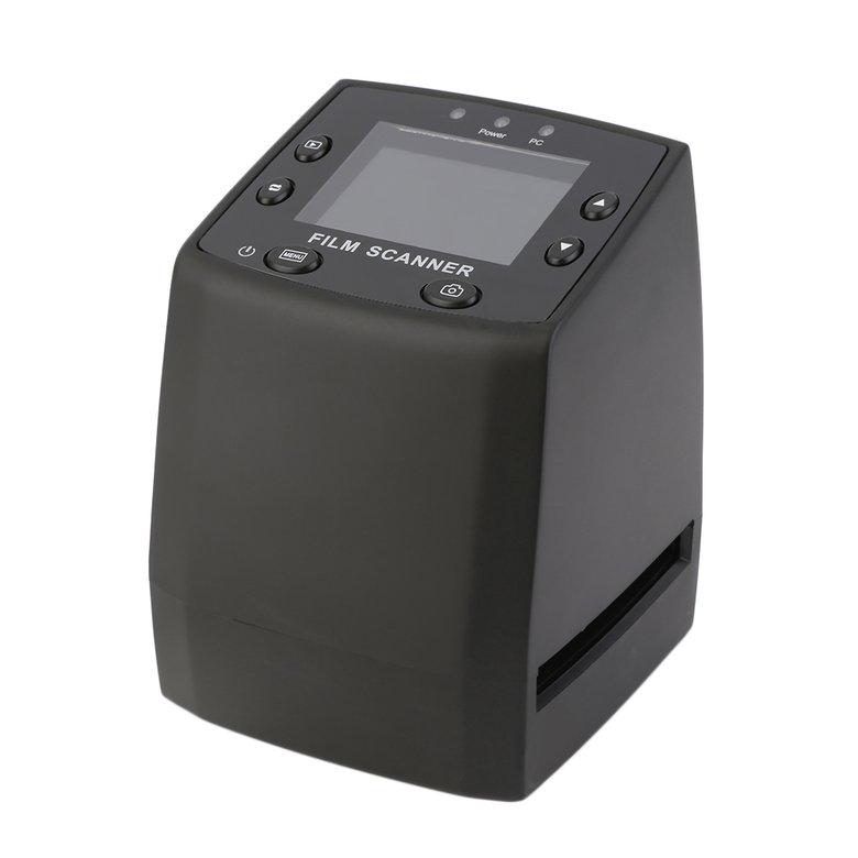 Esc/áner de Alta resoluci/ón Convierte Digital Diapositivas negativas USB Esc/áner fotogr/áfico Convertidor de pel/ícula Digital port/átil LCD de 2.4 Pulgadas Negro