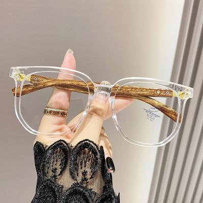 New Fashion Glasses Frame Women Anti Blue Light Spectacle Retro Oversized Eyeglasses Man Trend Clear Decorative Plain Eyewear