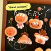 1/5 Pcs Creative Food Bread Doll Pendant Funny Food Toy Schoolbag Pendant Key Chain