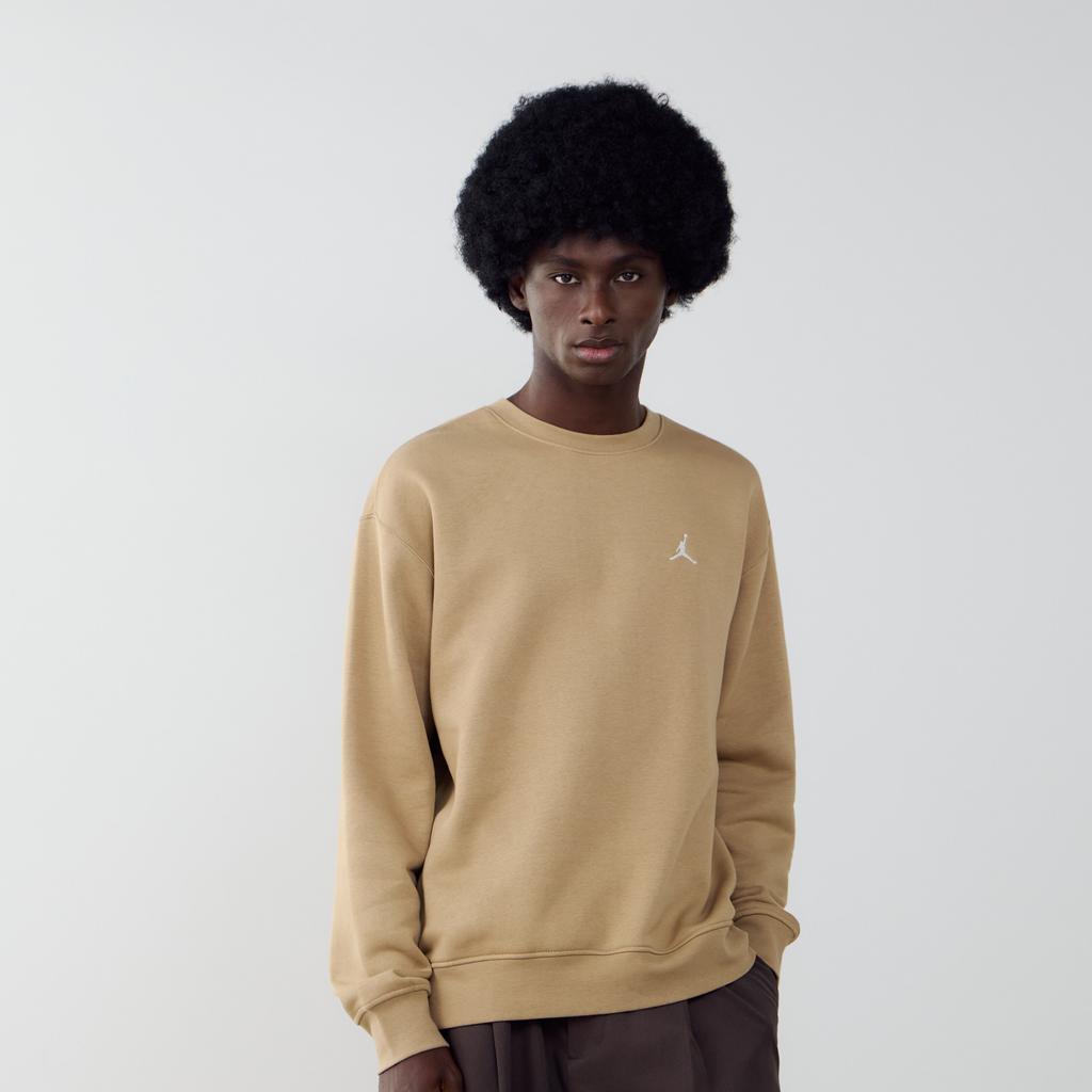 Nike M J Brkln Flc Crew Sweatshirt 37% Cotton Brown