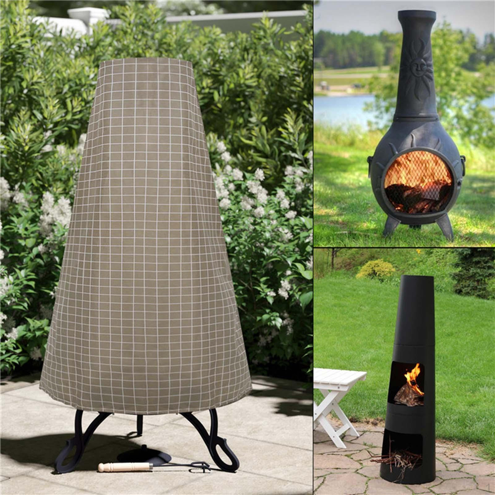 

Крышки Chiminea для костра, крыльцо с завязкой, пылезащитная ткань Oxford, газон, водонепроницаемый для улицы Grid