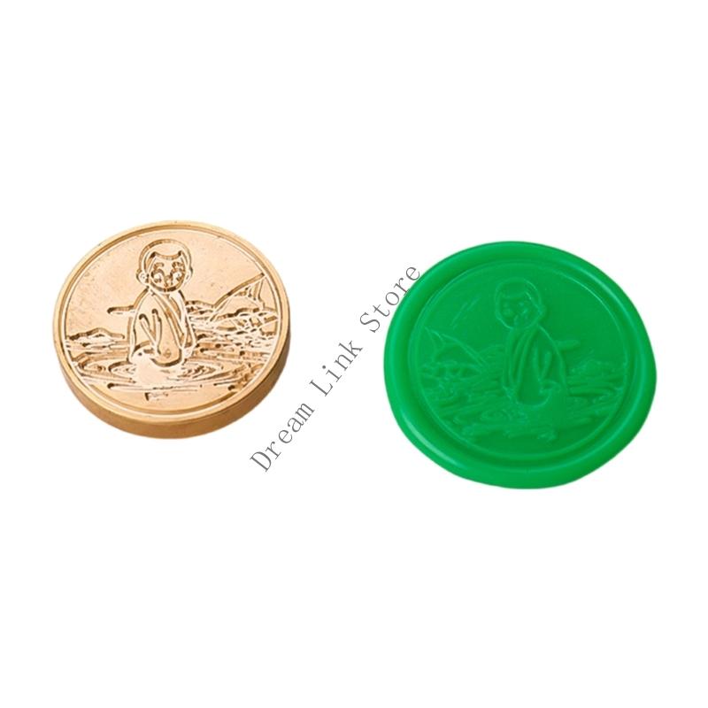 Antique Seal Stamp Head Embossed Wax Seal Stamp Metal Seal Stamp Head for Seal Letter Envelope Card Wedding Invitation