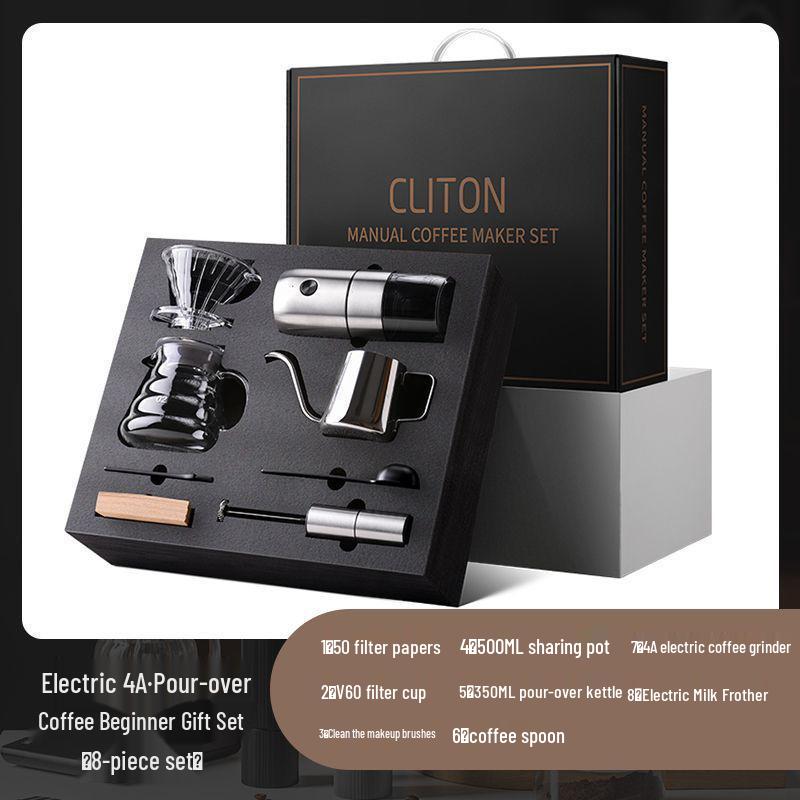 Portable Electric & Manual Coffee Bean Grinder - Compact Household Hand-Cranked & Automatic Grinding Machine