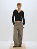 Peullijeupeulojegteu Carpenter Parachute Pants, Khaki Gray