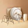 Rustproof Pot Lid Storage Rack Stainless Steel Cutting Board Holder Pot Lid Holder  Kitchen