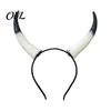 Cosplay Horn Kopfschmuck Halloween Widder Stirnband, Abnehmbares Teufel für Dunkle Ästhetik Dämonenhörner Karnevalsparty, Festival Haaraccessoire, Bühne