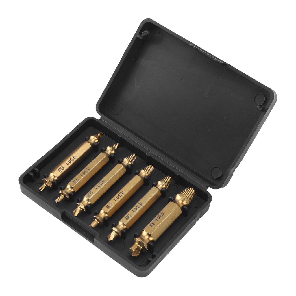 Damaged Screw Extractor Set Broken Stripped Remover Screws Removal Tool HSS Nuts   Drill Bit Tools