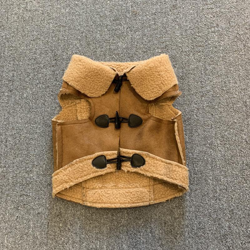 French Bulldog Clothes Winter Frenchie Dog Coat Jacket Pug Clothing Schnauzer Dog Outfit Suede Cashmere Pet Vest Costume Apparel