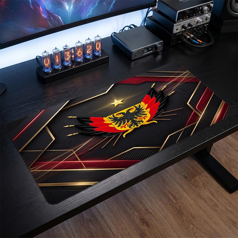 Belgium Football Crest Mouse Pad, Extended Non Slip Rubber Desk Mat for Gaming Office Laptop Fan Gift