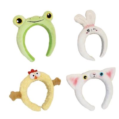 Plush Animal Hairhoop Girl Face Washing Hairband Holiday Party Props Headwear Adult Festival Gathering Party Accessories