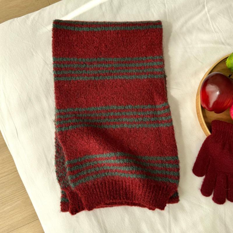 

Шарф из новой шерсти женский осенне-зимний теплый универсальный шарф утолщенный парный вязаный кашемировый рождественский шарф Child 130 * 20cm