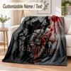 IT Pennywise Custom Name Flannel Throw Blanket Soft Warm for Sofa Bed Indoor Home Use