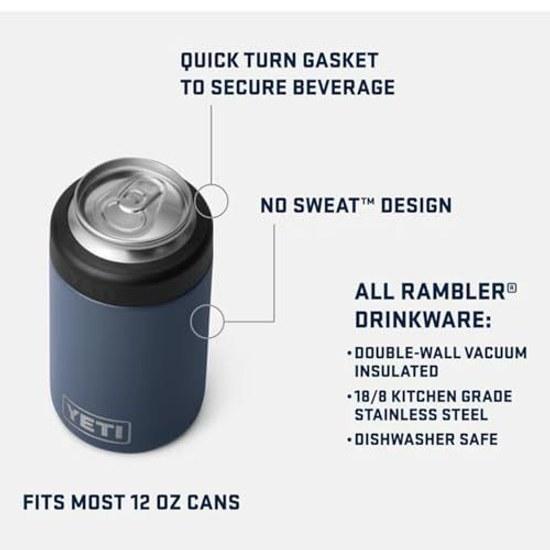 YETI Rambler 12 Ounce Colster Insulated Can Holder Standard Size (1)