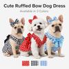 Flying Sleeve Pet Skirts Bow Headband Pet Dress Cute Cat Dog Princess Dress  Spring Summer