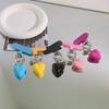 Cute Love Heart Pendant Pendant Keychain Stylish Keyring for Women Girls Bag Charm Elegant Purse Backpack Accessory