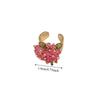 Korean Style Y2K Open Ring Firework Finger Buckle Cute Beaded Flower  Ring  Decoration