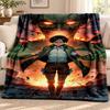 Attack On Titan Blanket Flannel Blanket Soft Cozy Plush Throw for Sofa Bed Lightweight Home Decoration Outdoor Camping