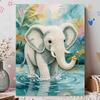DIY Pearl Art Painting Majestic Elephant Handmade Craft Modern Wall Decor Leisure Relax Activity Nice Gift for Novice Art Practitioners Home