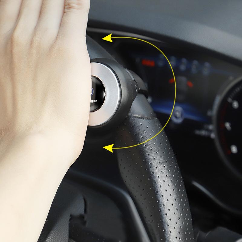 360 Degree Rotating Car Steering Wheel Booster Steering Wheel Knob Ball Emblem For VW Golf Amarok T5 Phaeton ID3 Tiguan T-Cros zg6