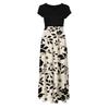 Women's Fashion Casual Loose Printed Round Neck Short Sleeve Long Dresses Short Sleeve Long Dresses