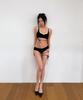 VINAJ Bohemian Strap Heart Square Bikini Bra (Black)