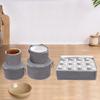 5pcs Premium Cutlery Multi-Size Gray Storage Bag Set W/ 48 Felt Dividers - Kitchen Utensil Organizer for Cups, Plates & Flatware