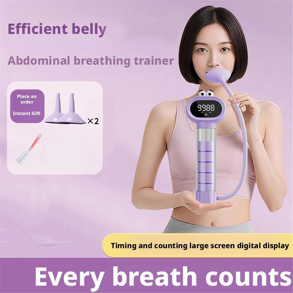 Digital Breathing Dumbbells Training Device, Abdominal Breathing Capacity,Slimming Belly, Breathing Resistance Training Dumbbell