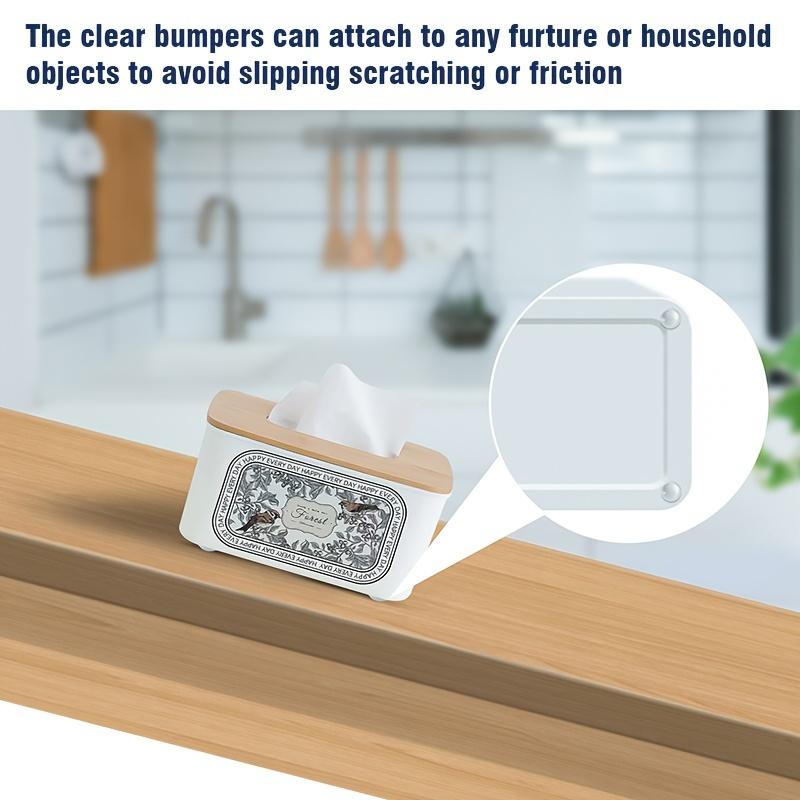 Przezroczyste Samoprzylepne Plastikowe Podkładki Zderzakowe, Średnica 1/3" - Redukcja Hałasu i Amortyzacja Wstrząsów dla Szkła, Klawiatur, Komputerów, Butelek na Wodę