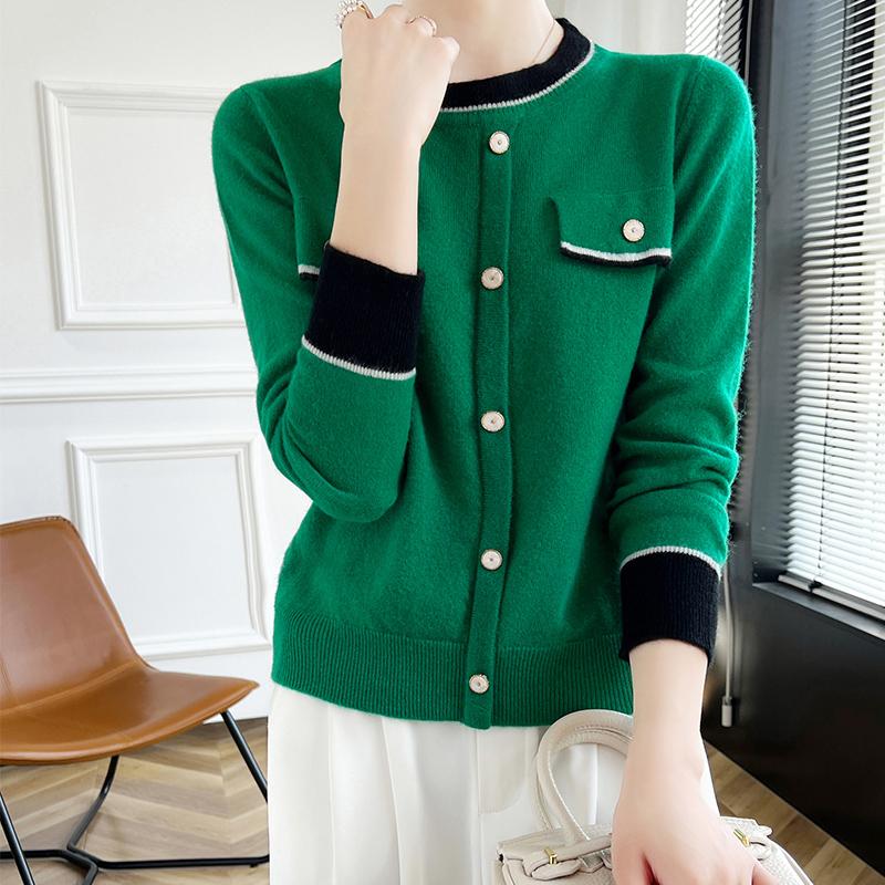 Cashmere genser for kvinner Qinghe cashmere 30% cashmere 70% ull høst og vinter cashmere genser myk og varm