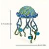 1 Shiny Jellyfish Brooch, Suitable for Women, Two Tone Shimmering Marine Animal Brooch, Perfect As a Party and Office Gift
