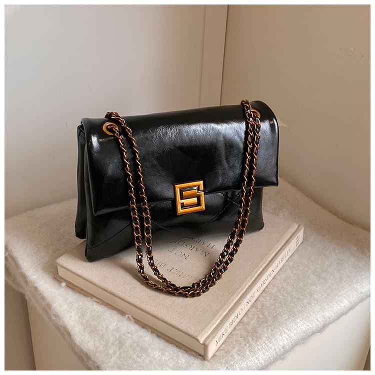 Ielgy Diamond Chain Bag Female Large-Capacity Autumn Winter One-Shoulder Messenger Small Square Bag