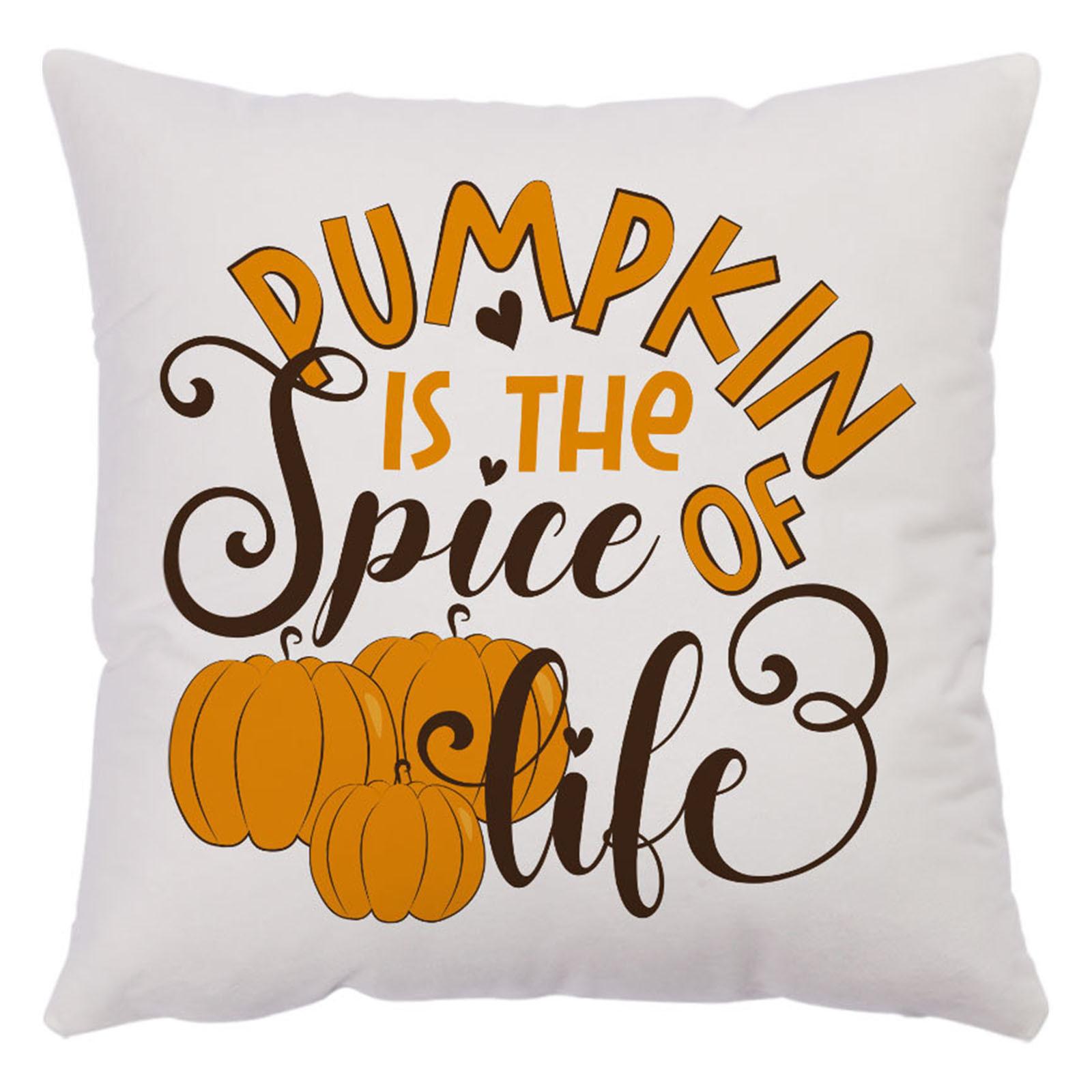 Fall  Cushion Cover Thanksgiving Day Pillowcase Cushion Case Home Decoration Short Plush Cushion Cover 18 X 18 Inches
