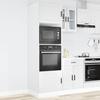 Porto Built In Oven Cabinets 2 Pcs Glossy White Wood Based Material