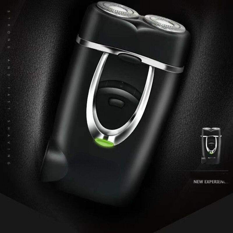 Electric Razor, Charging Bearded Knife, Portable Beard Knife, Double Knife Head Can Be Washed with Water.