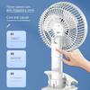 Portable Clip Fan USB Rechargeable 3-gears Wireless Electric Handheld Fan Clip Circulator Cooling Fan For Camping Desktop Office
