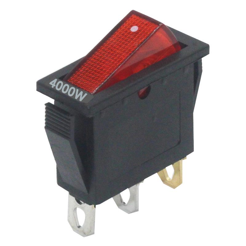 KCD3 Universal Electric Wok Switch with Light, 2100W-6000W Multi-purpose Heating Pot Accessory 4000W Electric Pot Switch [1 order, 4 pcs]