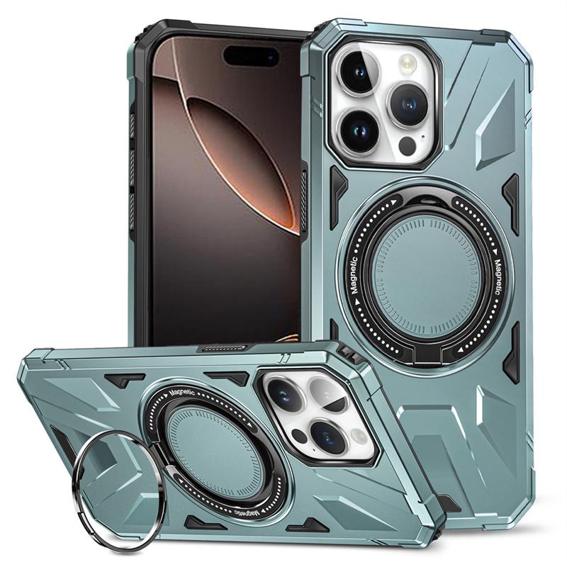 

Противоударный чехол-броня с кольцом-держателем для телефона Magsafe для iPhone 16 15 14 13 12 11 Pro Max Plus, магнитная крышка для беспроводной зарядки For iPhone 15 Pro