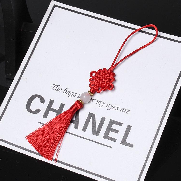 Mini Chinese Knot 7-Strand Braided Tassel Bookmark Pendant