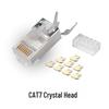 Gold-Plated Cat7 Gigabit RJ45 Pure Copper Network Crystal Head