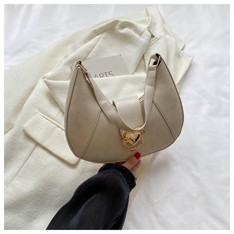 Autumn 2025 New Trend Fashion Texture Simple Casual One Shoulder Portable Crossbody Underarm Bag Women