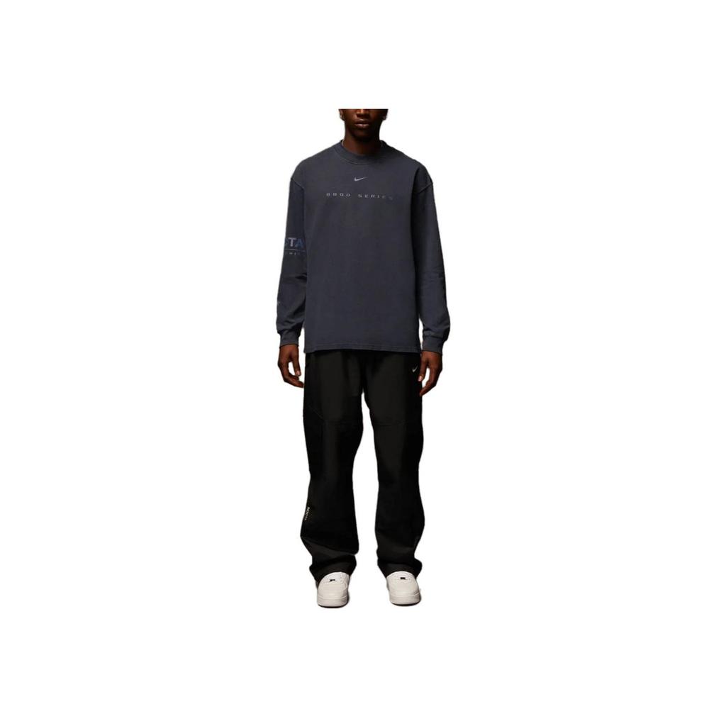 Nike X NOCTA NRG Long-Sleeve Mock Neck T-Shirt Dark Obsidian Unisex Tops Grey FQ6556-451